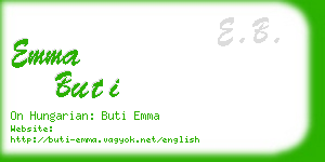 emma buti business card